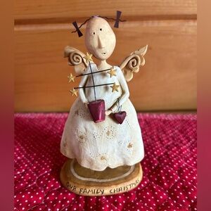 Sweet August Moon " Our Family Christmas " Angel Figurine